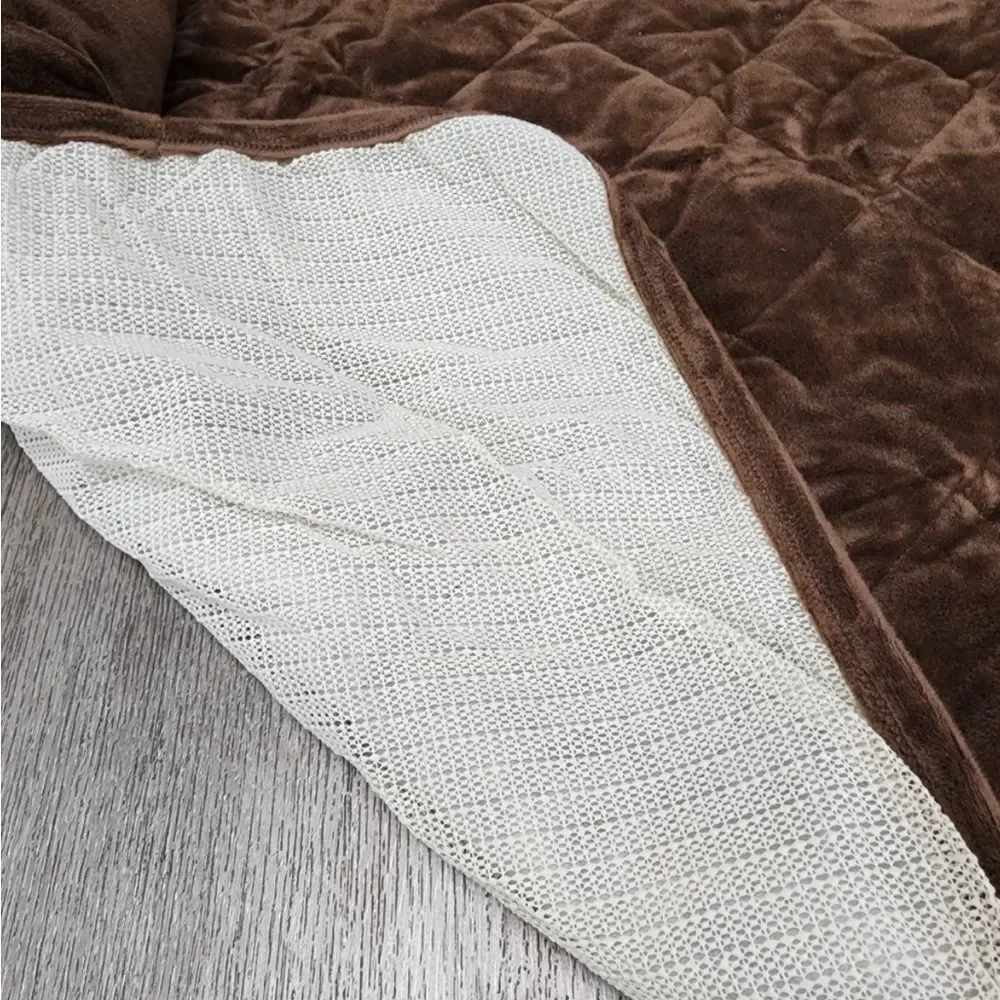 Chocolate Brown Burrow Bud Couch & Chair Protector Pet Bed